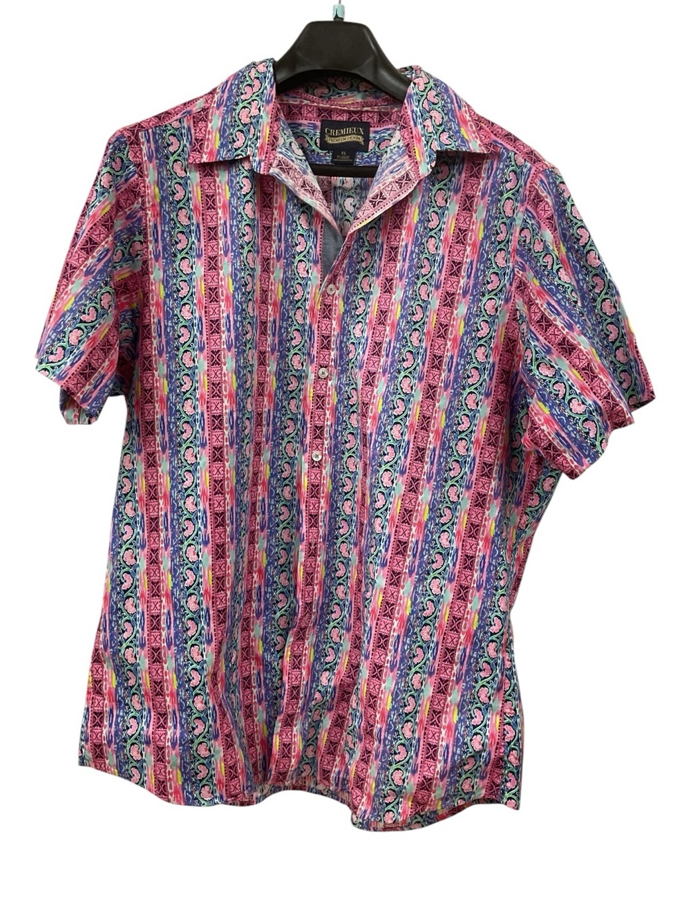 Daniel Cremieux Pink Blue Purple Short Sleeve Stripe Polo